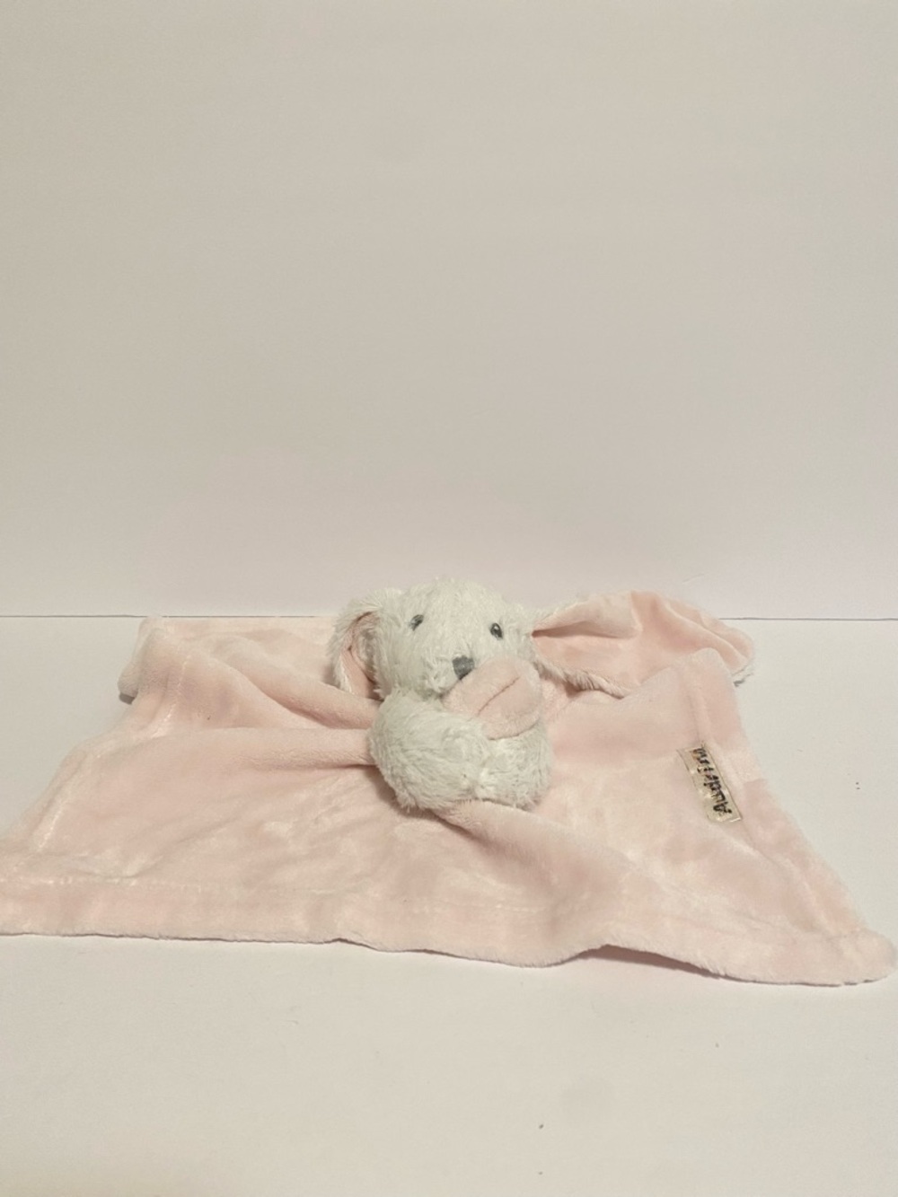 Blankets & Beyond Pink Bunny Lovey Holding Security Blanket Baby Girl Cuddle Toy